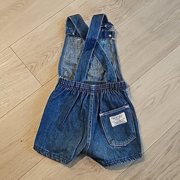 Vintage Wrangler Ice Cream Embroidered Denim Shortalls Overalls - Picture 5 of 9